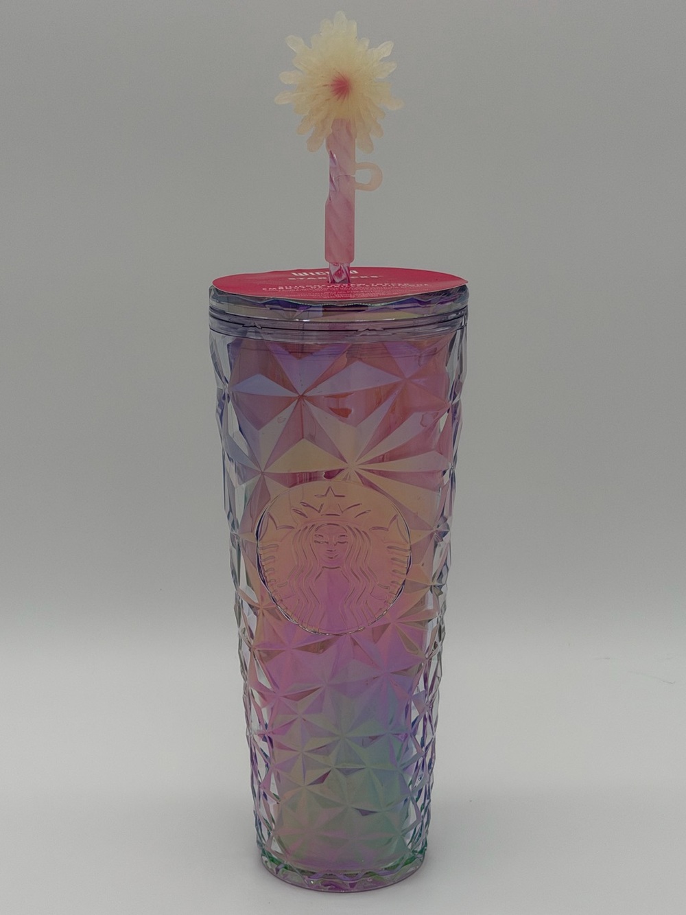 Wicked x Starbucks Glinda Prism Cold Cup with Wand Straw Topper (24 oz)